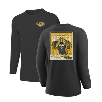 Youth  Black Missouri Tigers Snowy Polaroid Long Sleeve T-Shirt