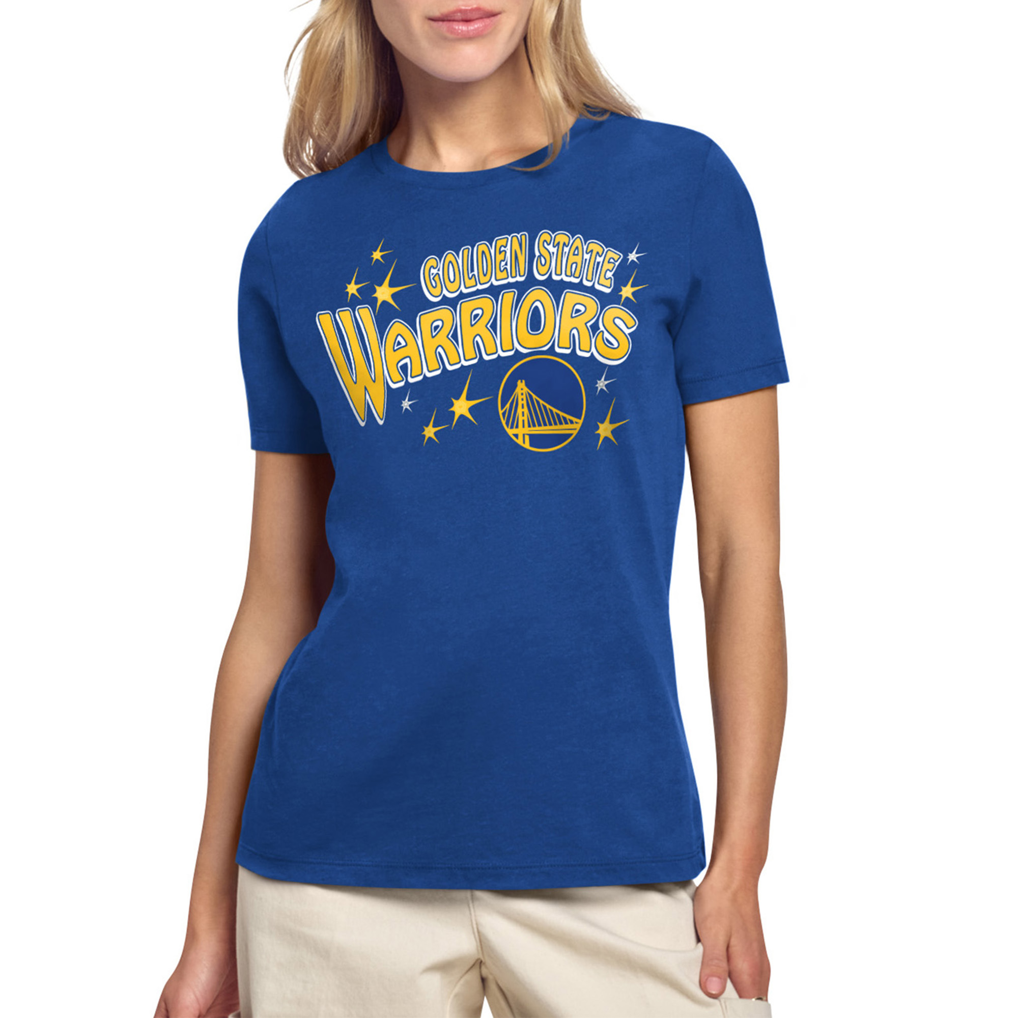 Women's Starter Royal Golden State Warriors Fireworks T-Shirt