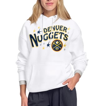 Women's Starter White Denver Nuggets Fireworks Fleece Hoodie