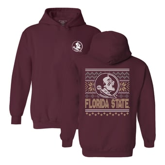 Youth  Garnet Florida State Seminoles Classic Holiday Sweater Hoodie