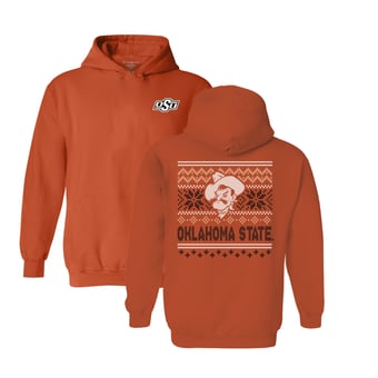 Youth  Orange Oklahoma State Cowboys Classic Holiday Sweater Hoodie