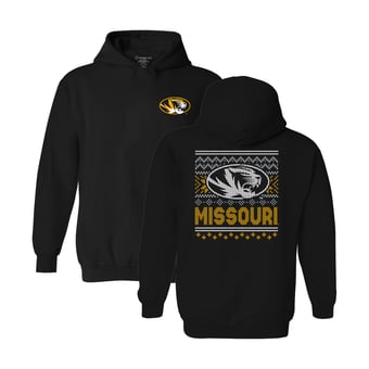 Youth  Black Missouri Tigers Classic Holiday Sweater Hoodie