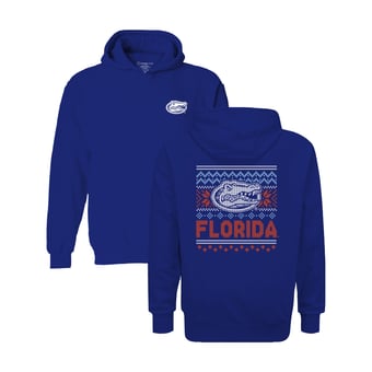 Youth  Royal Florida Gators Classic Holiday Sweater Hoodie
