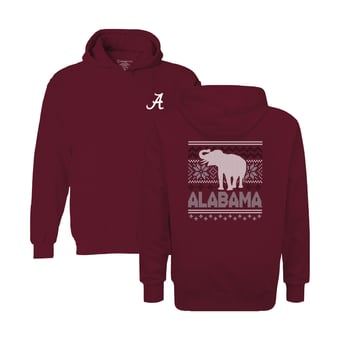 Youth  Cardinal Alabama Crimson Tide Classic Holiday Sweater Hoodie