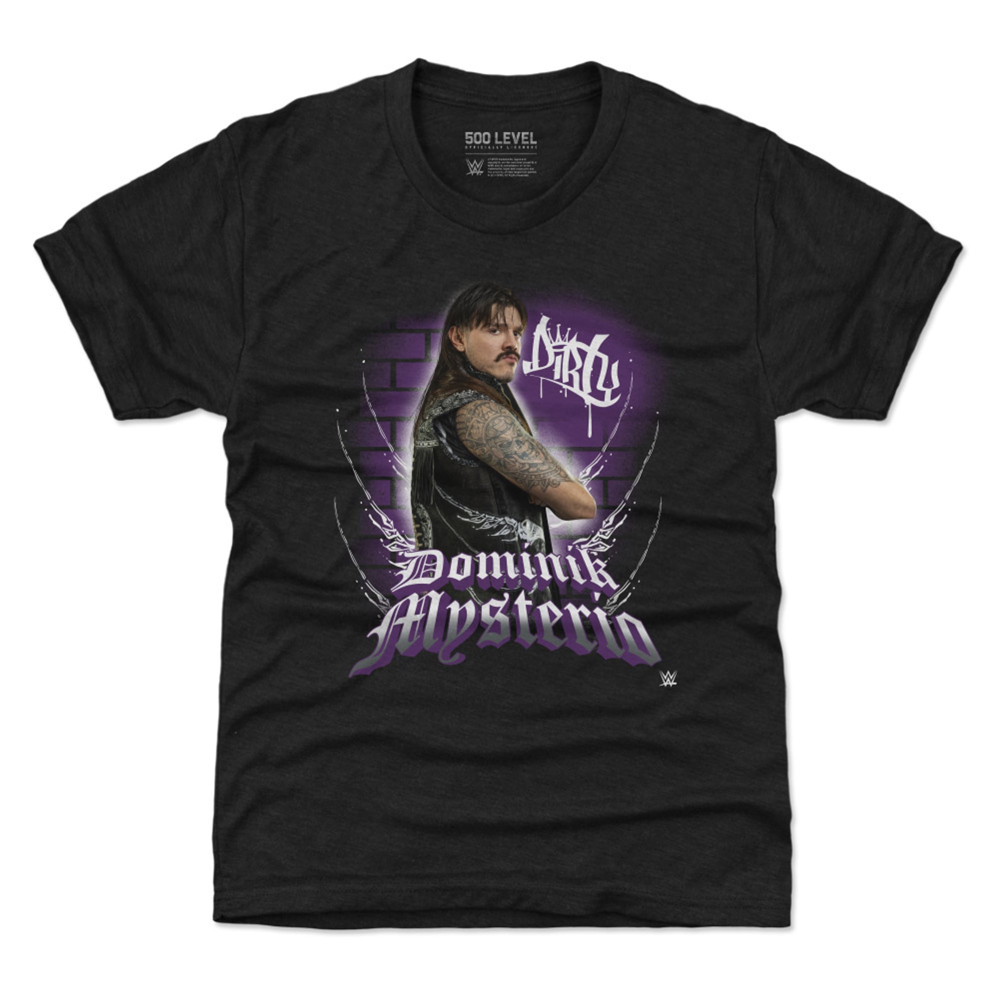 Youth 500 Level Heather Black Dominik Mysterio Dirty T-Shirt