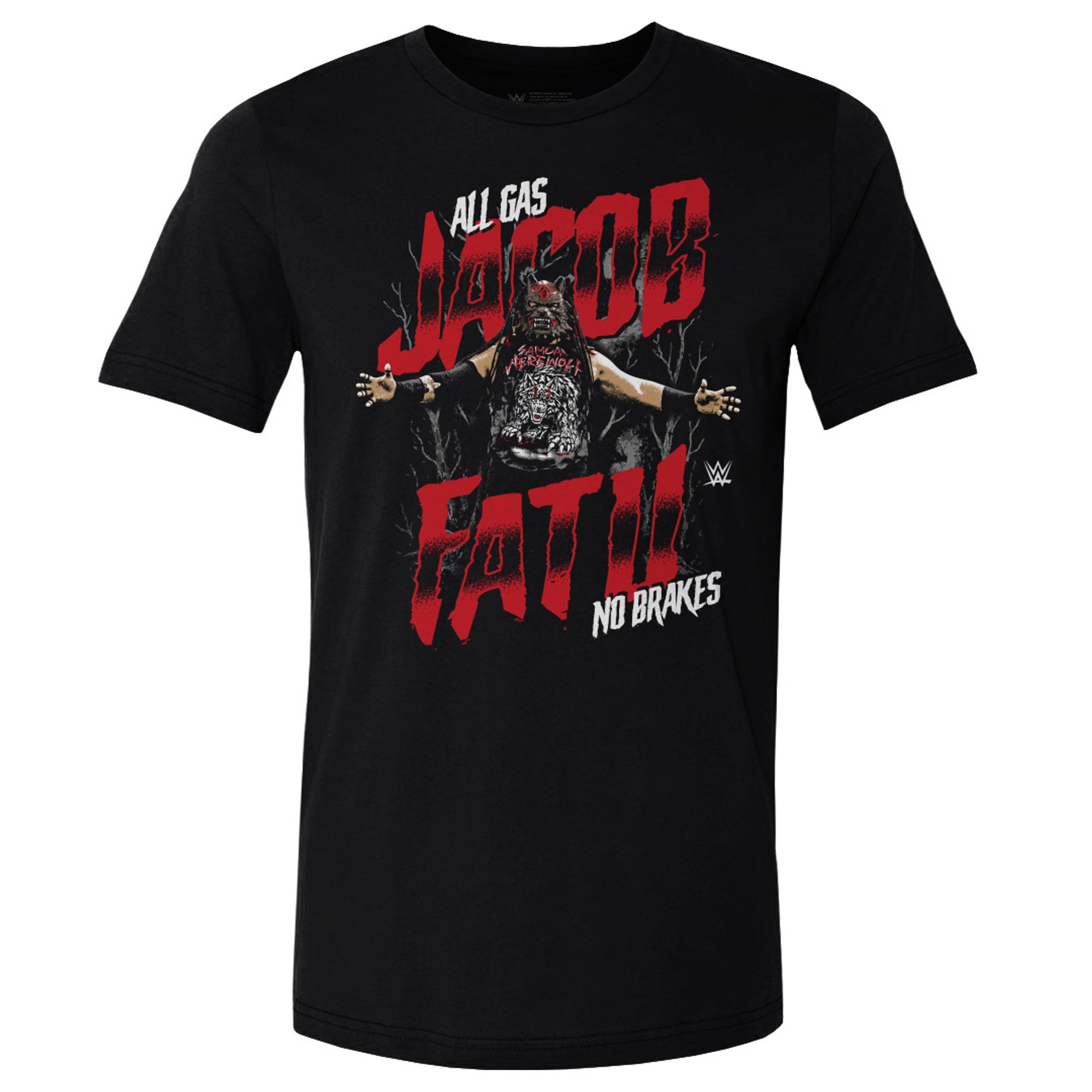 Men's 500 Level Black Jacob Fatu All Gas No Brakes T-Shirt