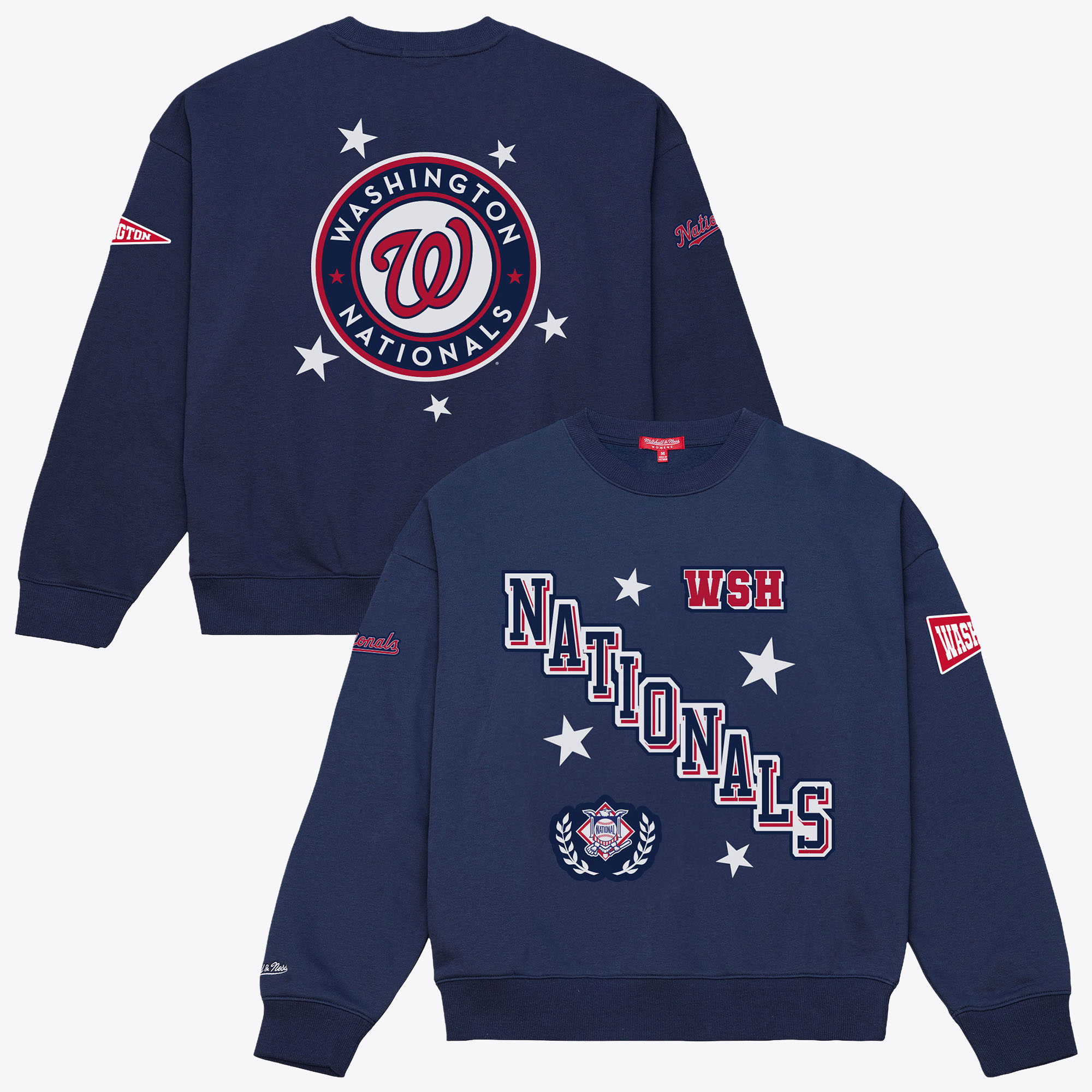 Women’s Mitchell & Ness Navy Washington Nationals Pep Rally Sweatshirt Women’s Mitchell & Ness Navy Washington Nationals Pep Rally Sweatshirt
