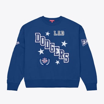 Women's Mitchell & Ness  Royal Los Angeles Dodgers Pep Rally Sweatshirt