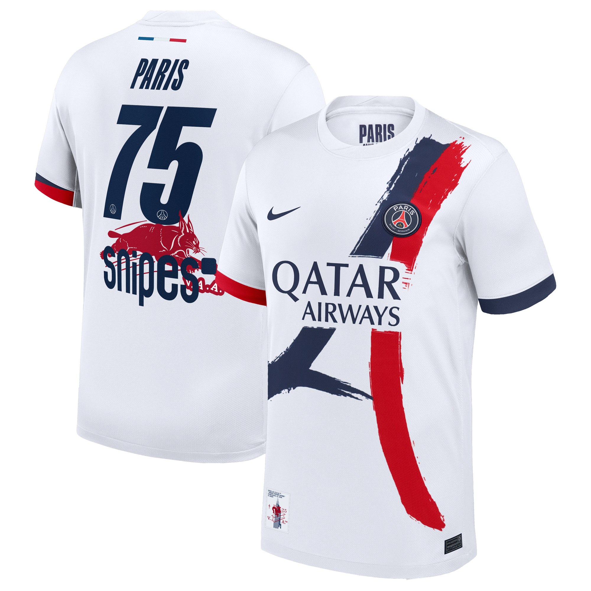 Maillot Extérieur Stadium PSG Nike 25/26 avec flocage Virgil Abloh Archive™ Paris 75