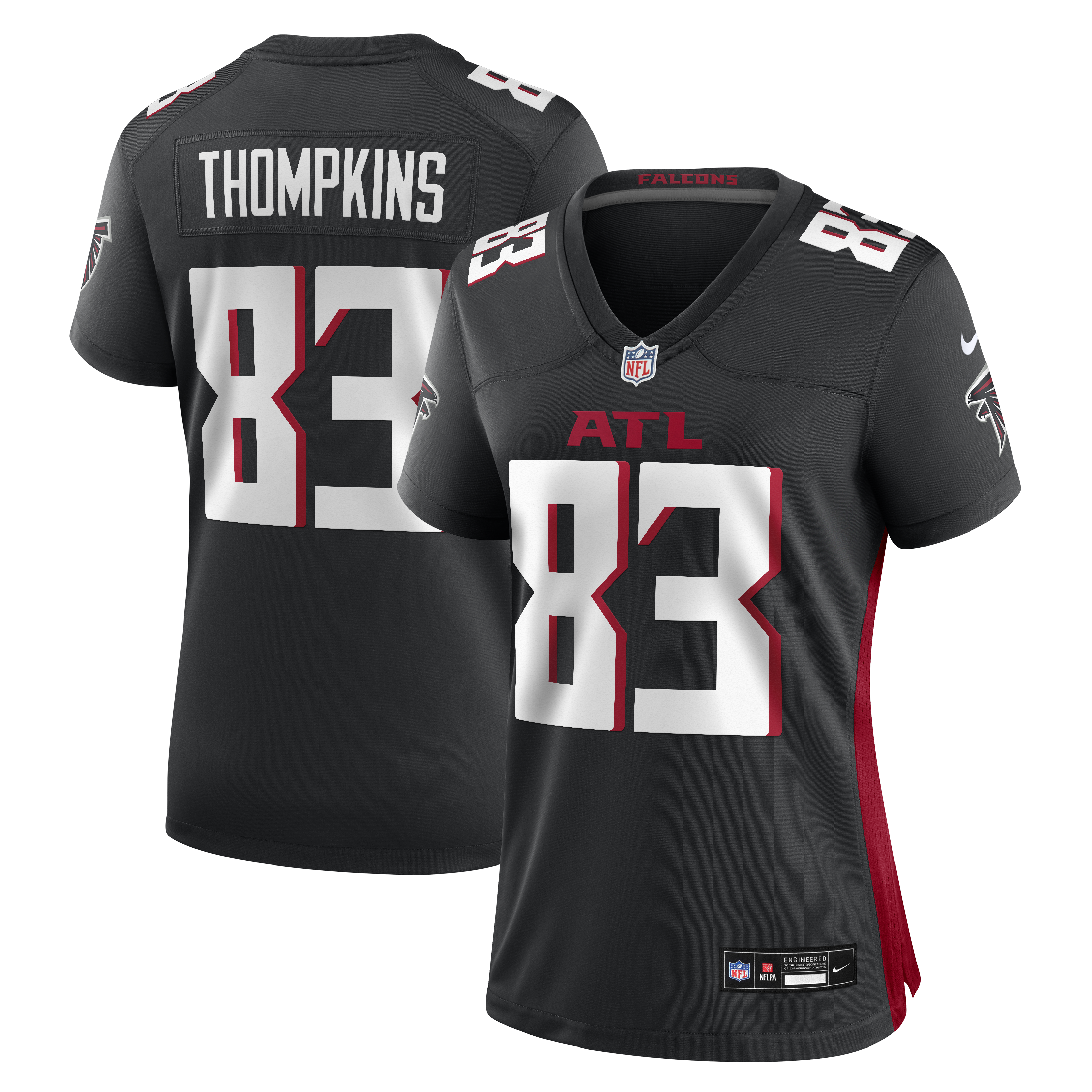 Women's Nike Deven Thompkins Black Atlanta Falcons Team Game Jersey
