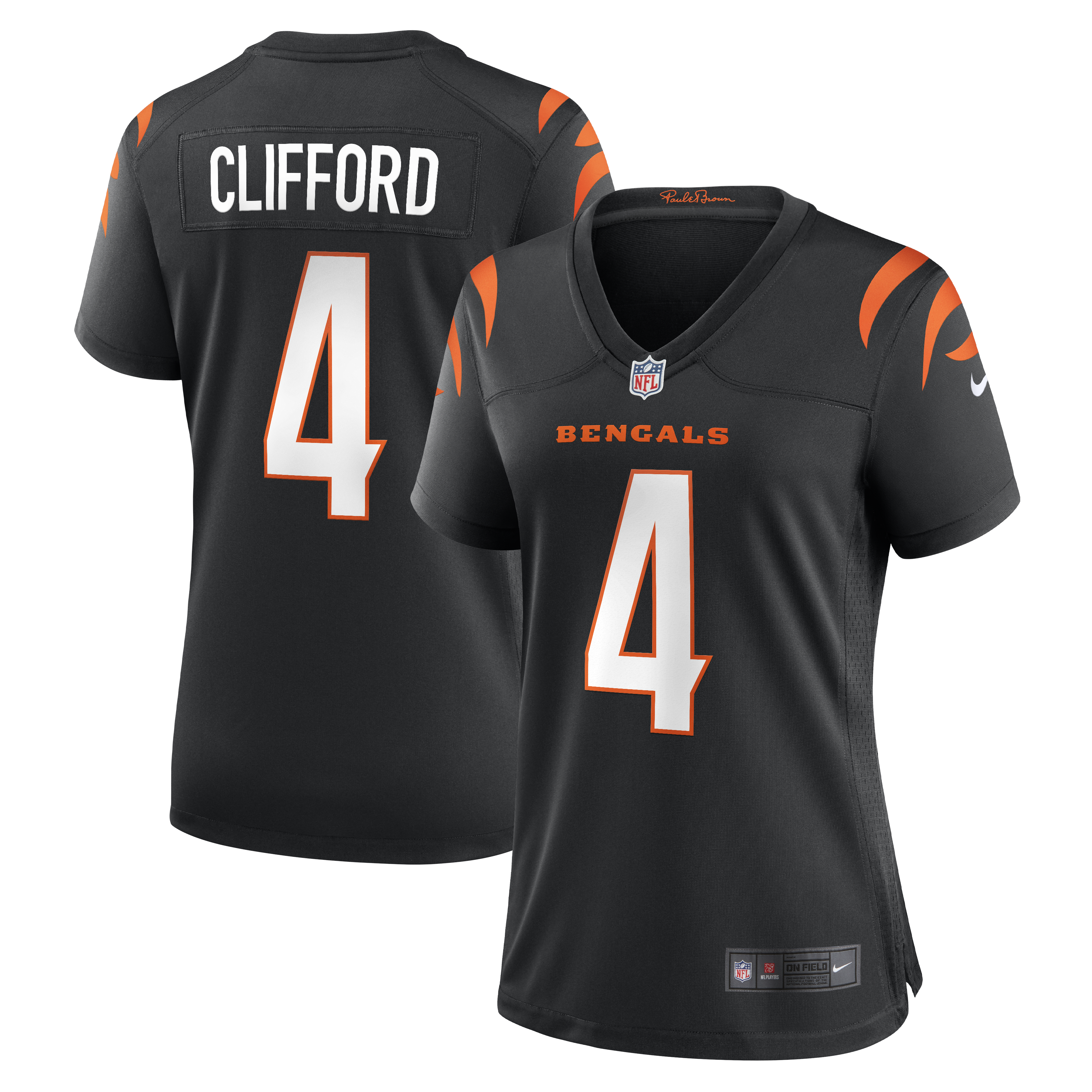 Women's Nike Sean Clifford Black Cincinnati Bengals Team Game Jersey