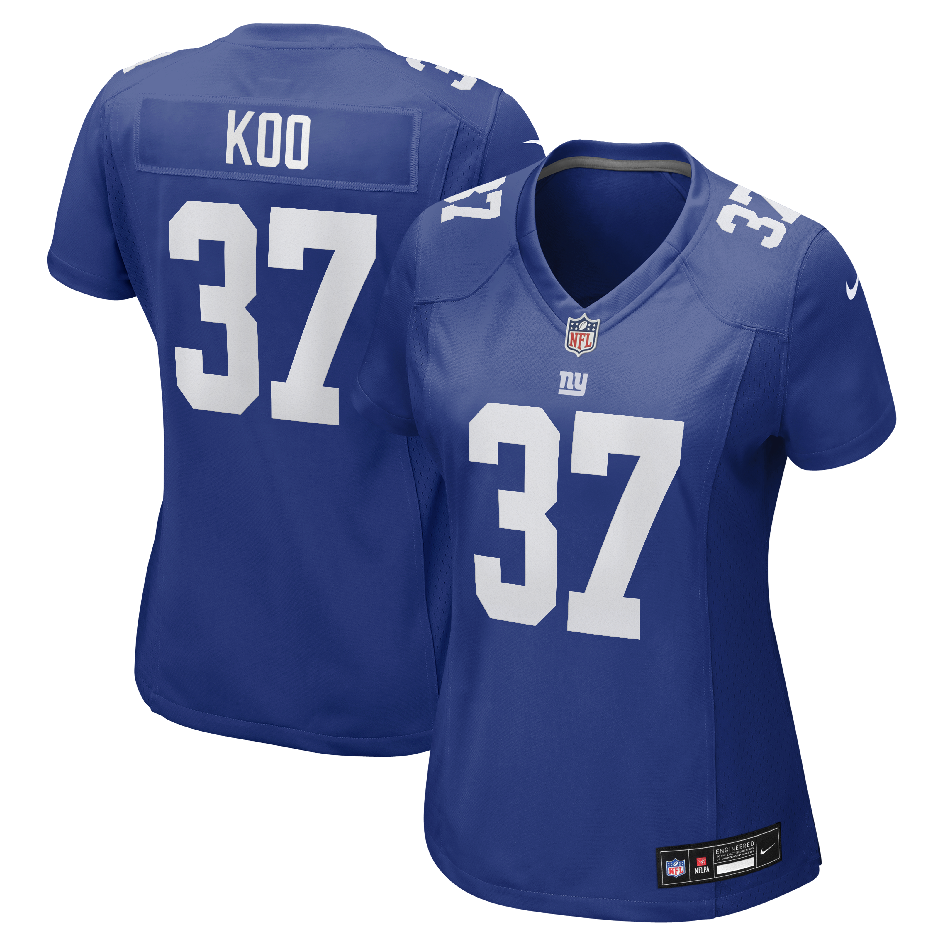 Women's Nike Younghoe Koo Royal New York Giants Team Game Jersey