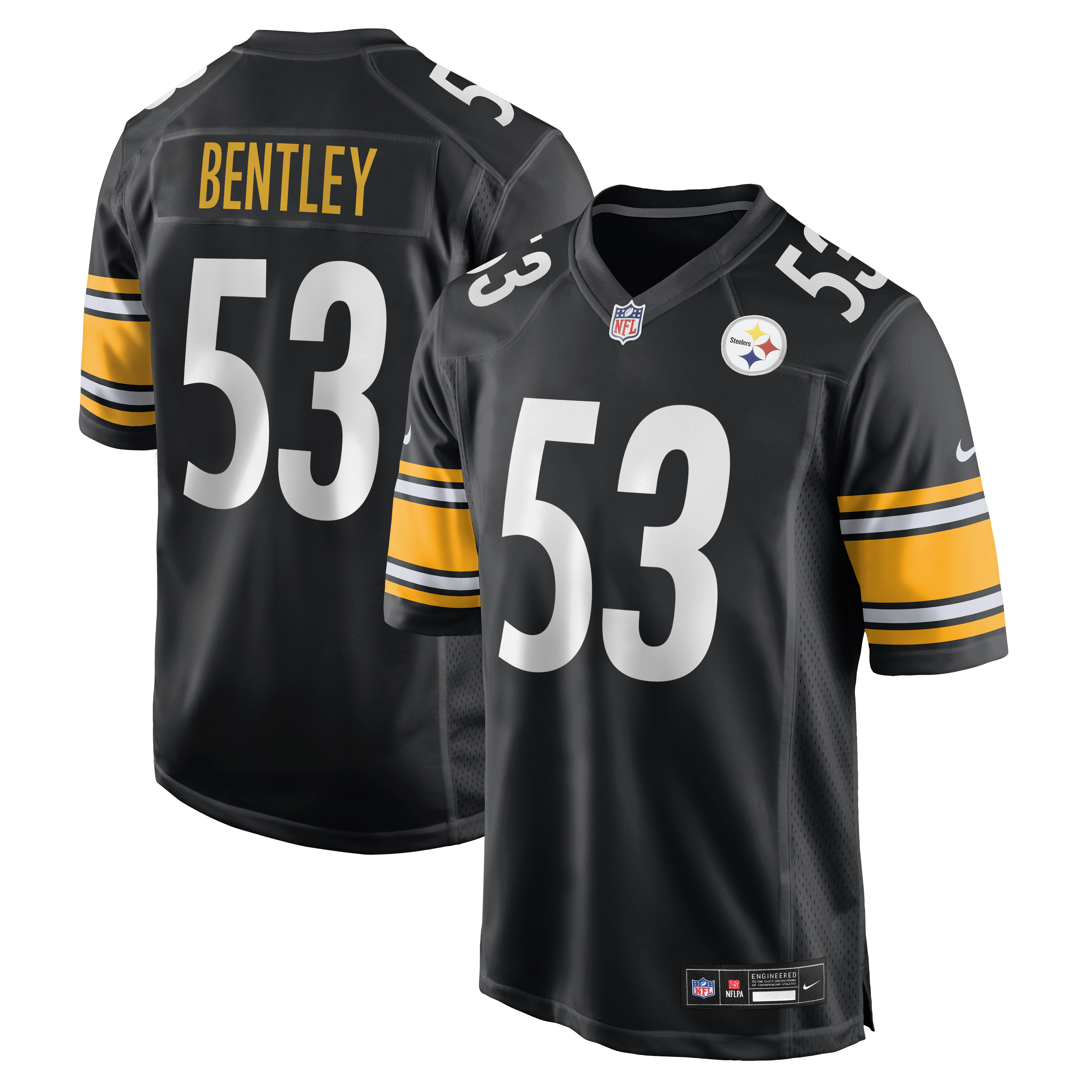 Men's Nike JaWhaun Bentley Black Pittsburgh Steelers Team Game Jersey