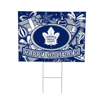 Toronto Maple Leafs 24" x 18" Happy Holidays Christmas Outdoor Staked Yard Sign