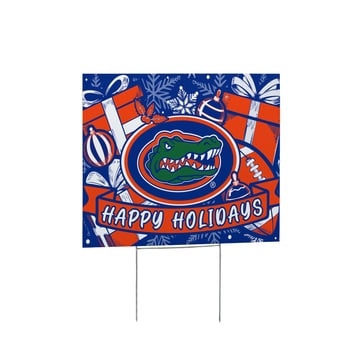 "Florida Gators 24"" x 18"" Happy Holidays Christmas Outdoor Staked Yard Sign"