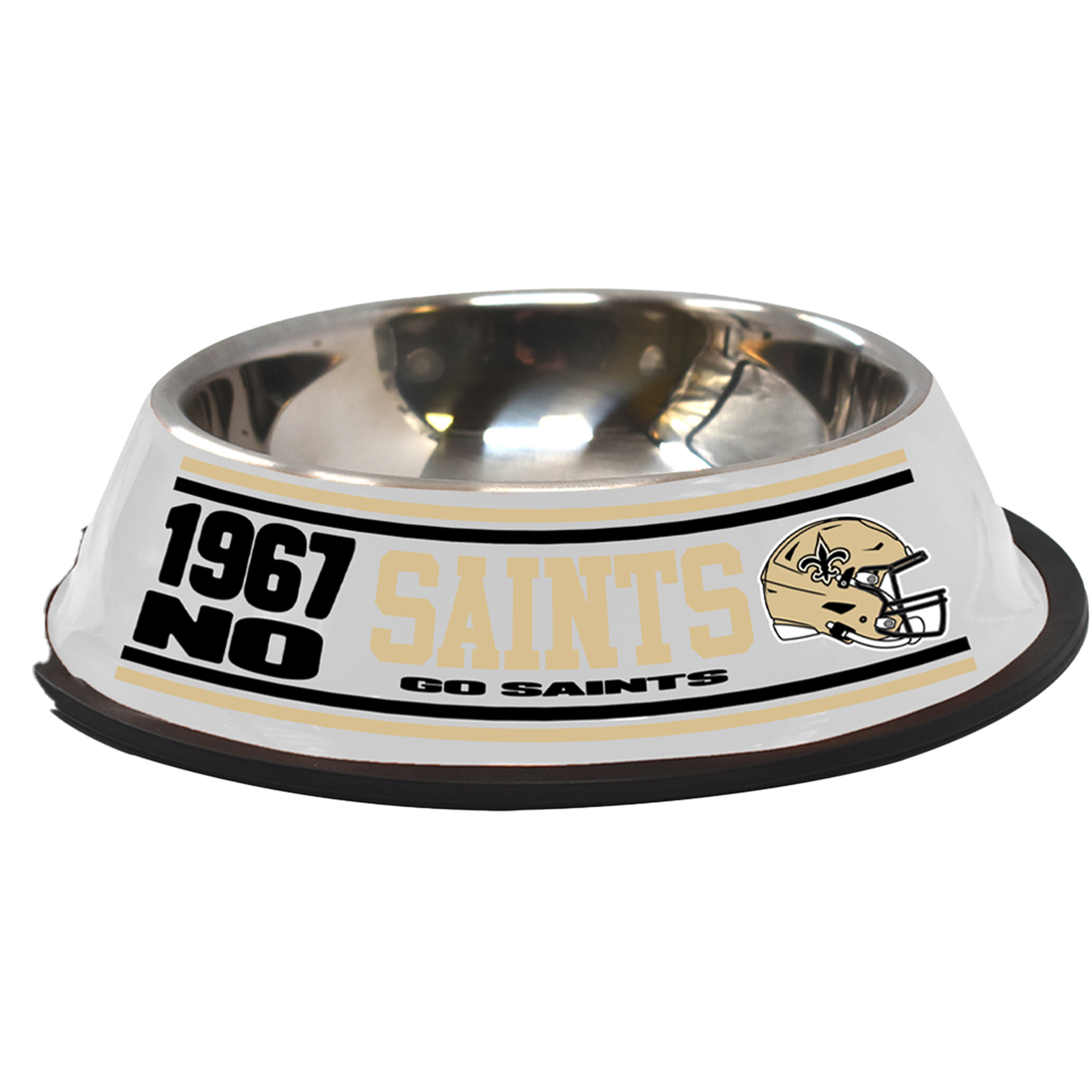 The Memory Company New Orleans Saints Stainless Steel Pet Bowl