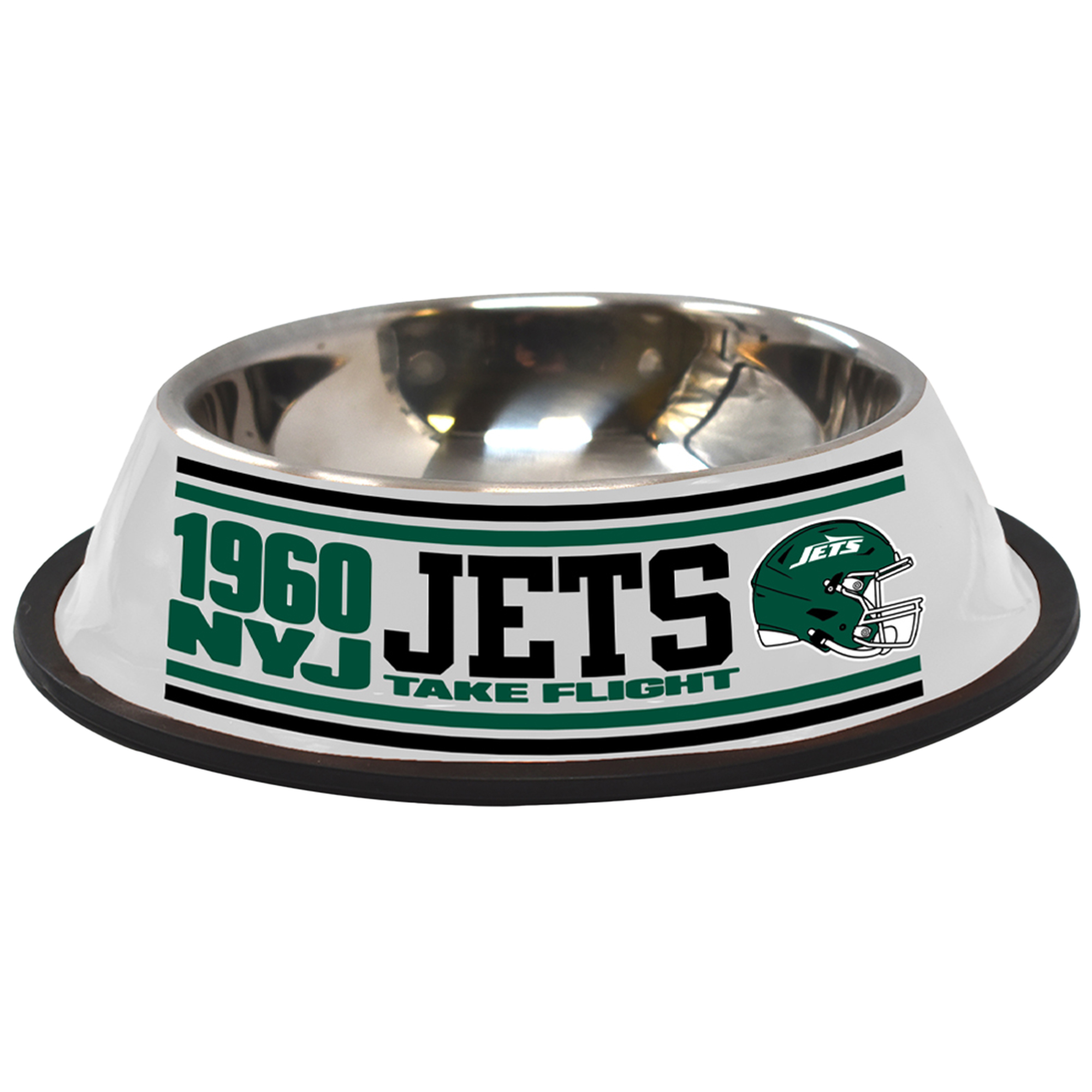 The Memory Company New York Jets Stainless Steel Pet Bowl