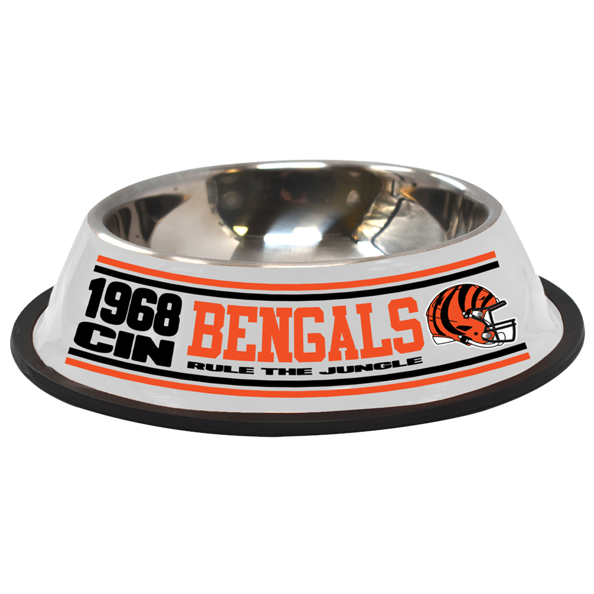 The Memory Company  Cincinnati Bengals Stainless Steel Pet Bowl