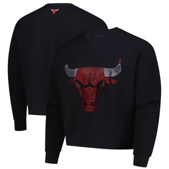 Unisex Terez Black Chicago Bulls Oversized Gemstone Logo Sweatshirt