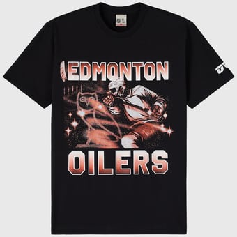 Men's OVO x NHL  Black Edmonton Oilers Graphic T-Shirt