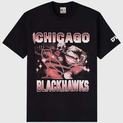 Men's OVO x NHL  Black Chicago Blackhawks Graphic T-Shirt