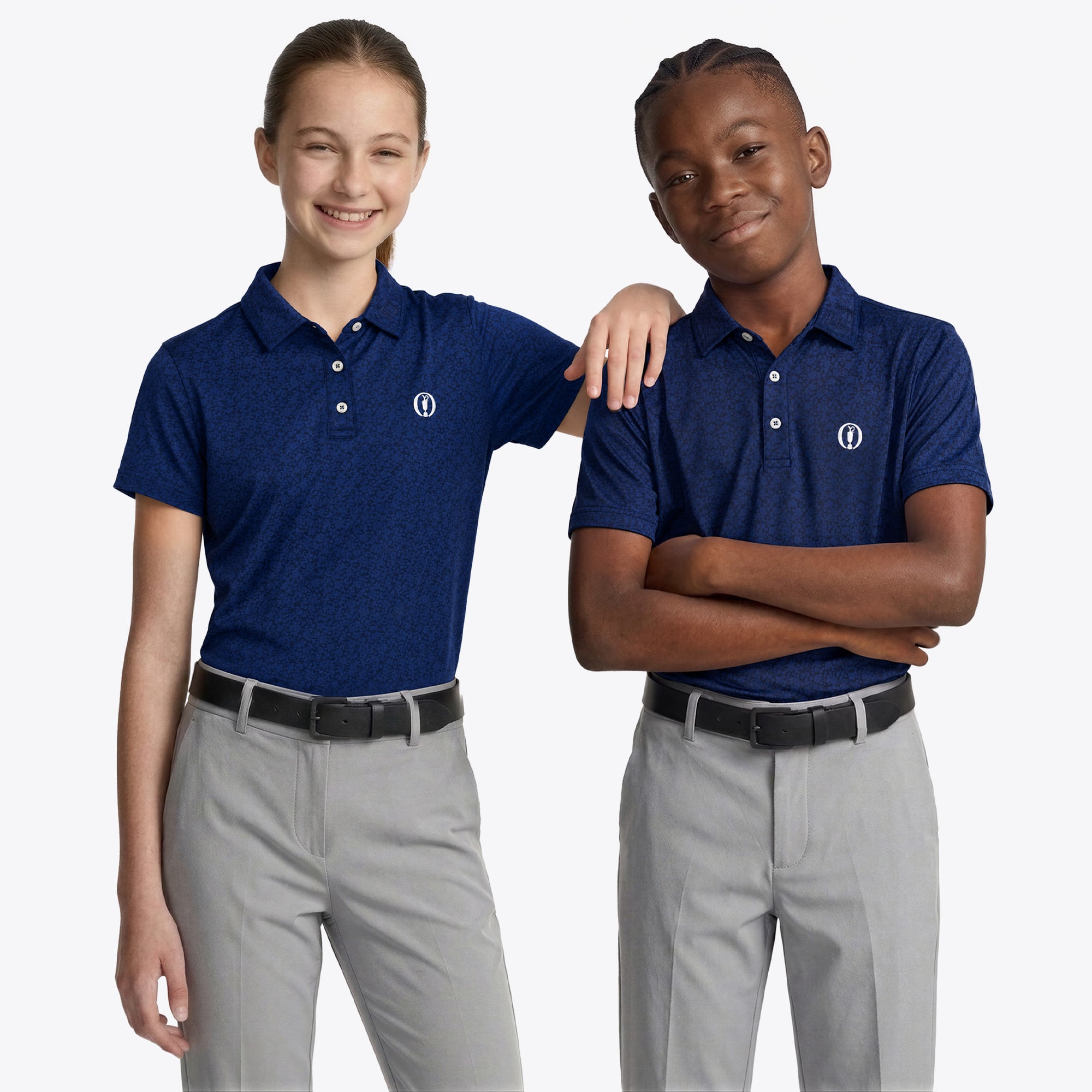 Polo The Open FootJoy Stampa floreale - Blu Navy - Bambino