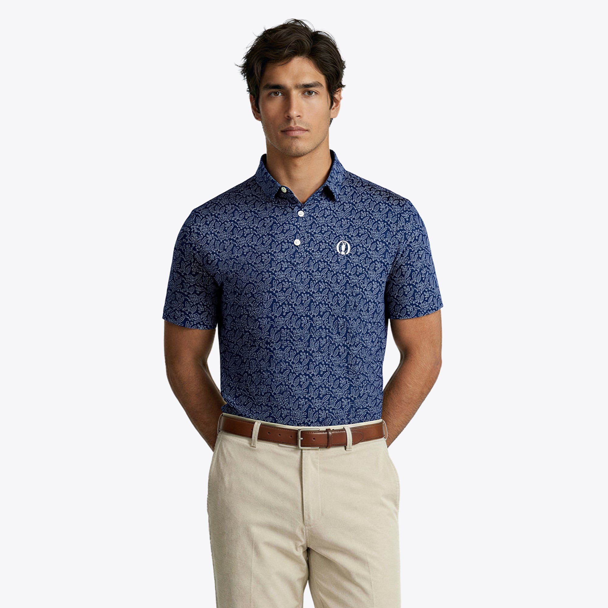 Polo The Open FootJoy Stampa floreale - Blu Navy
