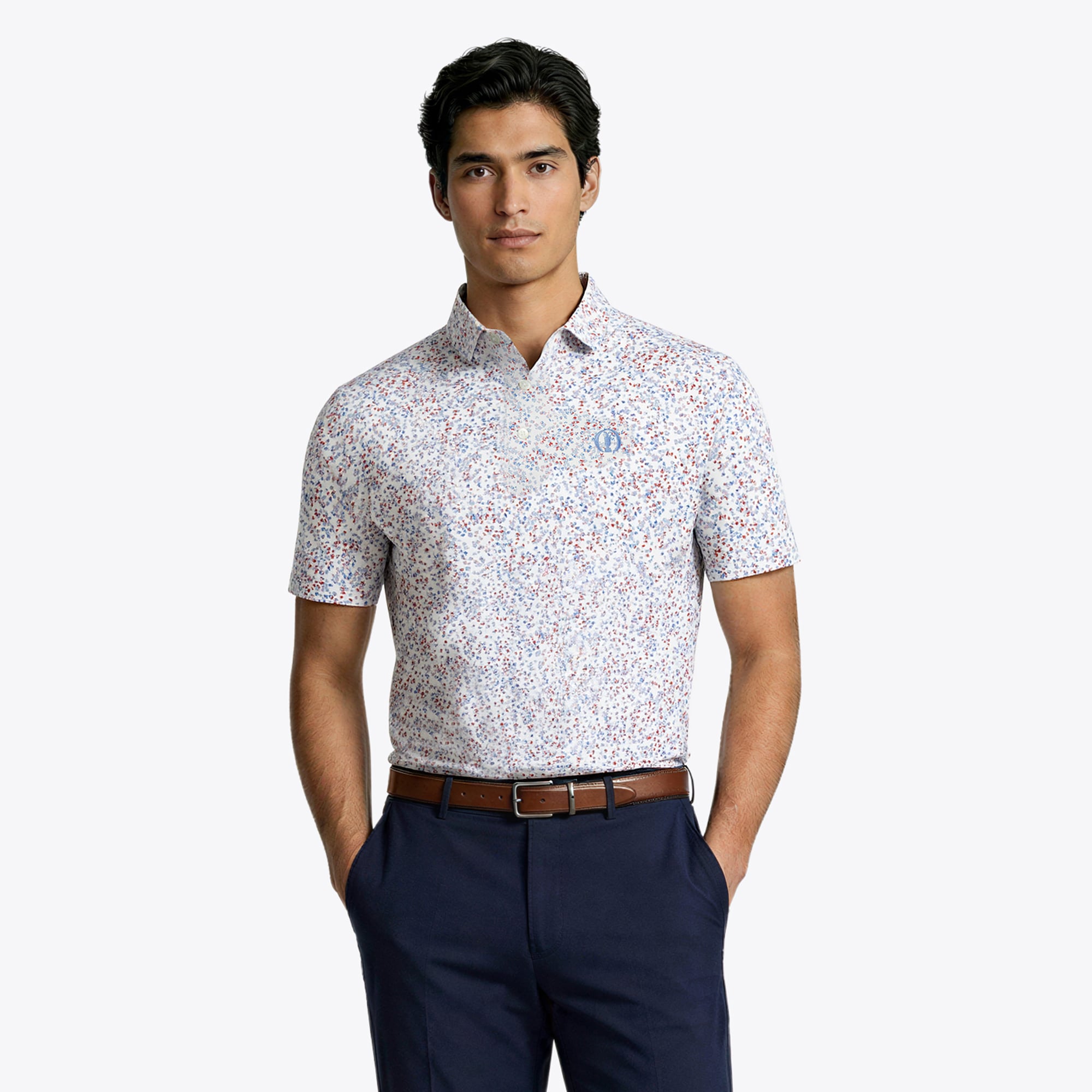 Polo The Open FootJoy Water Colour Stampa floreale - Bianco