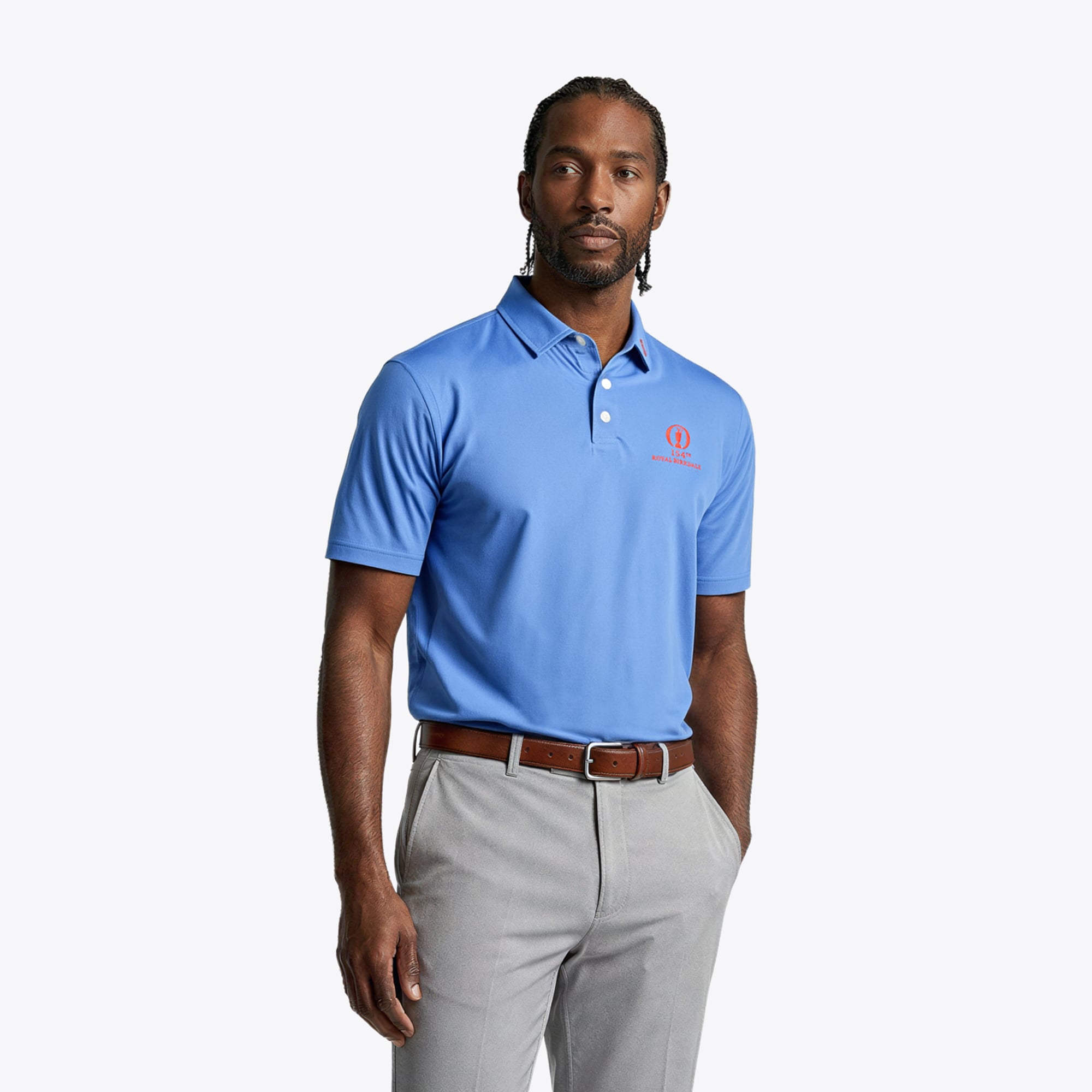Polo The 154th Open Royal Birkdale FootJoy Stretch Pique  - Blu