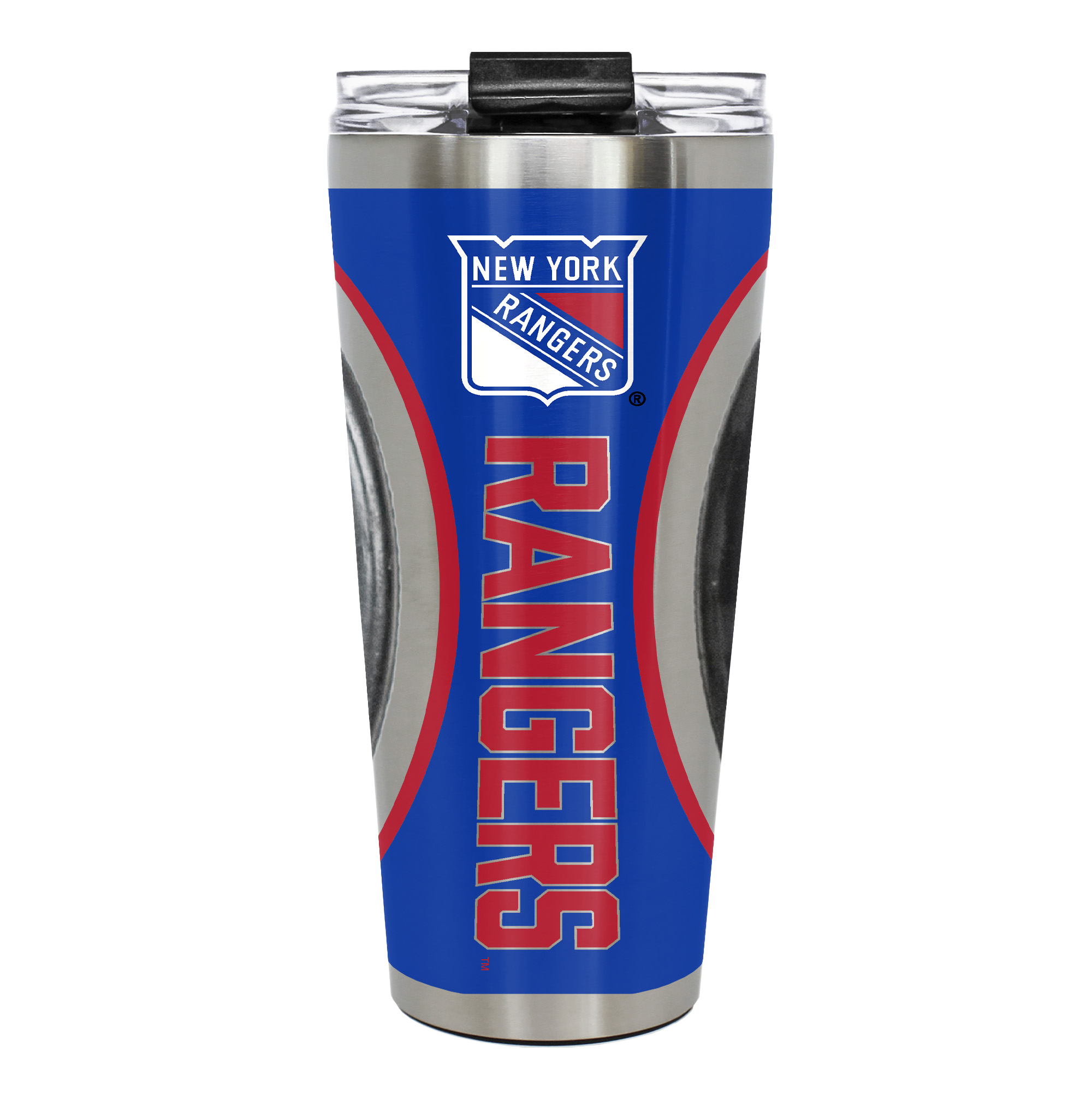 New York Rangers 32oz Big Slim Game Puck Travel Tumbler