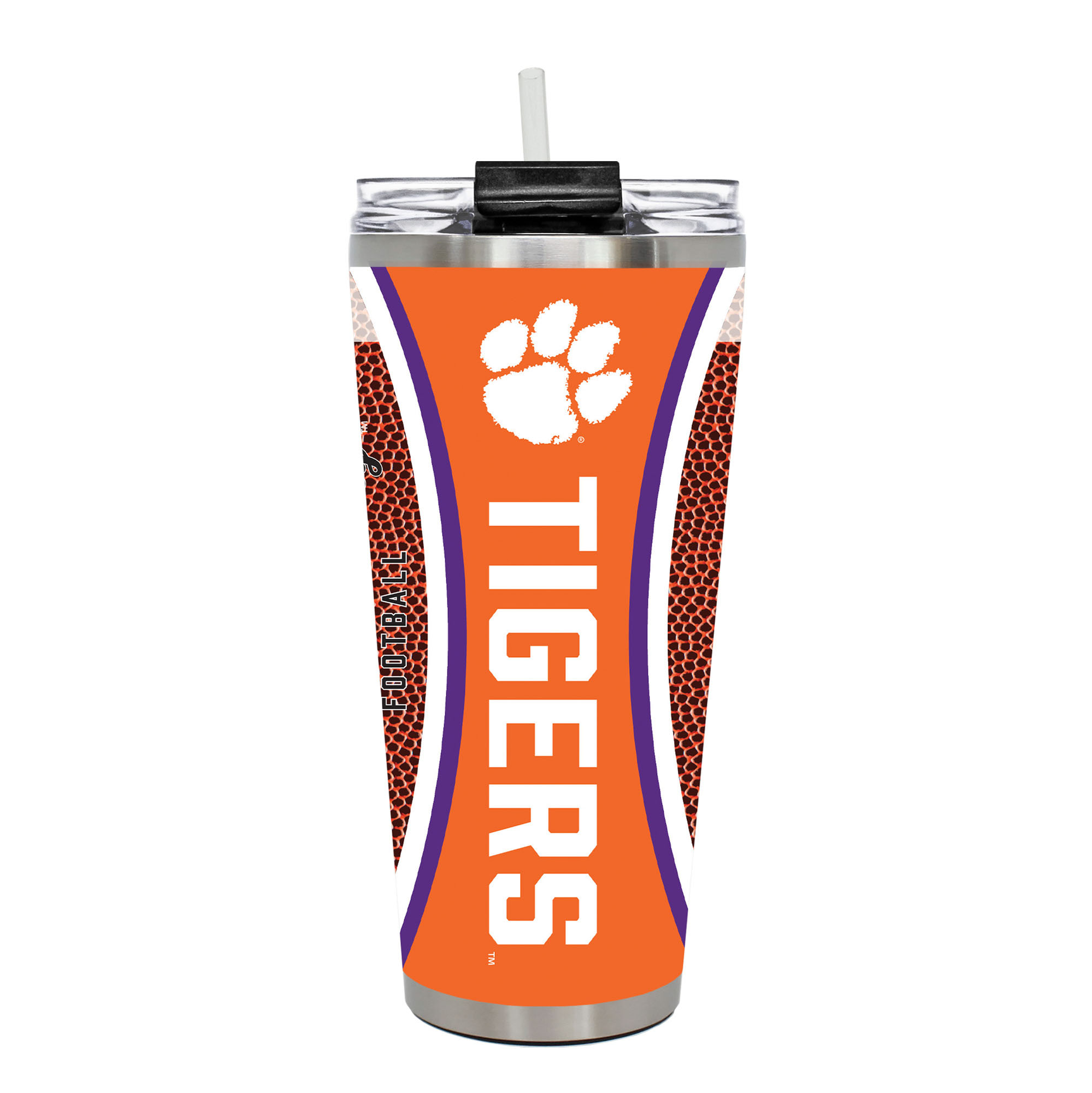 Clemson Tigers 32oz. Big Slim Game Ball Travel Tumbler