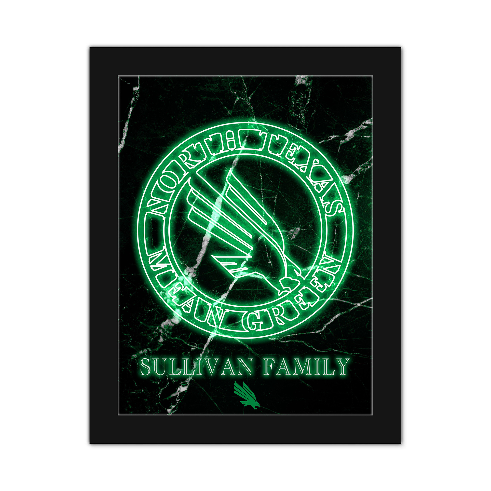 North Texas Mean Green Personalized 12″ x 16″ Framed Art Print North Texas Mean Green Personalized 12″ x 16″ Framed Art Print