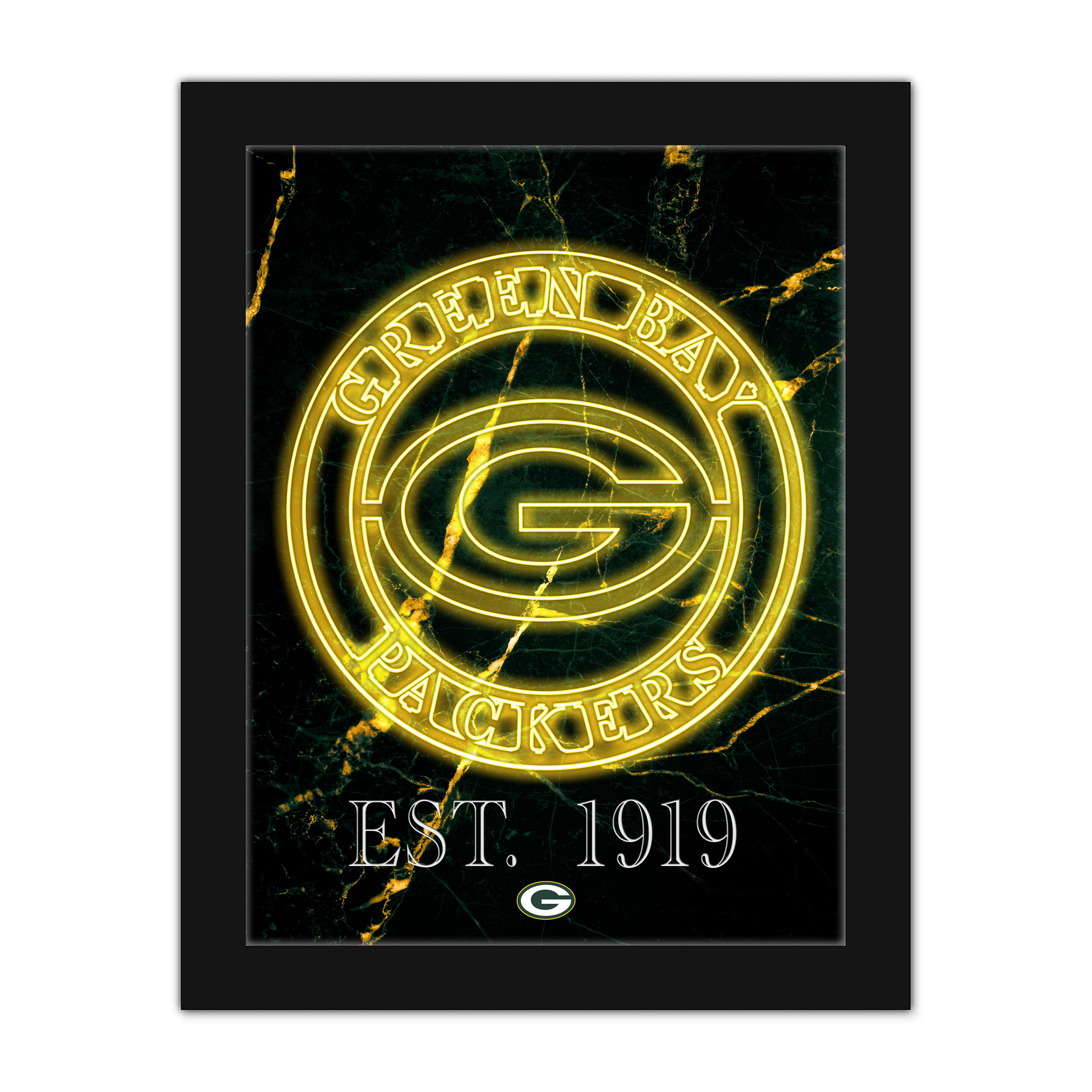 Green Bay Packers Personalized 12" x 16" Framed Art Print