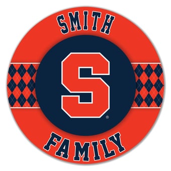 Syracuse Orange 16" Personalized Circle Wall Art