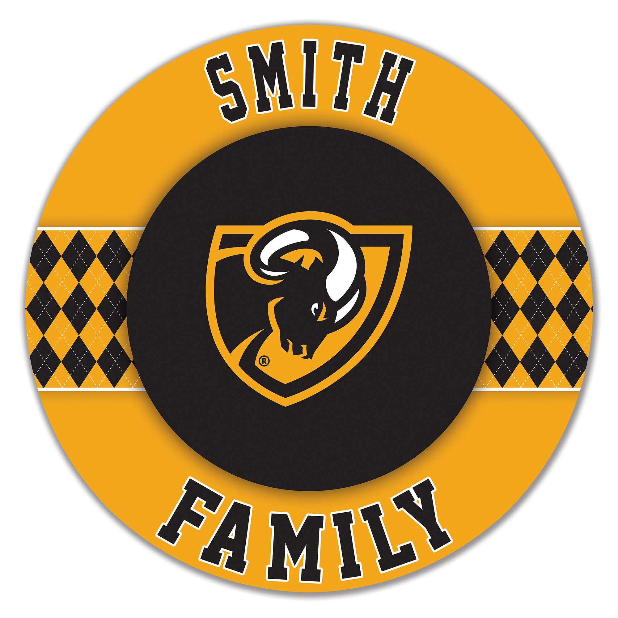 VCU Rams 16" Personalized Circle Wall Art