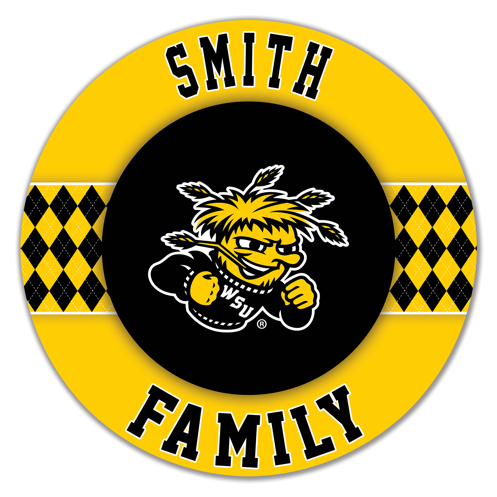 Wichita State Shockers 16" Personalized Circle Wall Art