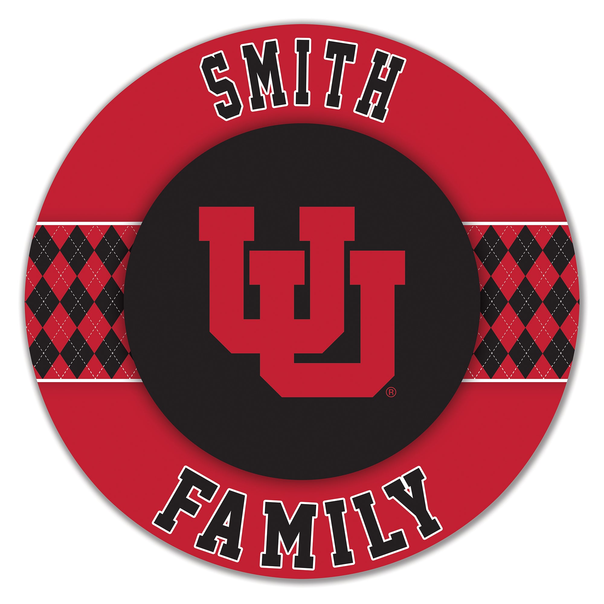 Utah Utes 16" Personalized Circle Wall Art