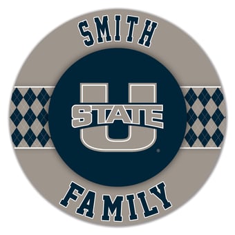 Utah State Aggies 16" Personalized Circle Wall Art