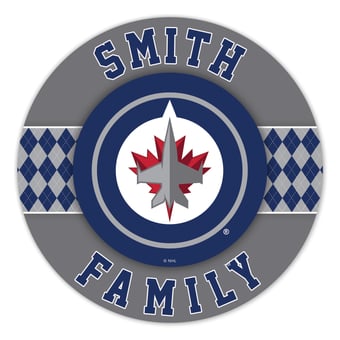 Winnipeg Jets 16" Personalized Circle Wall Art