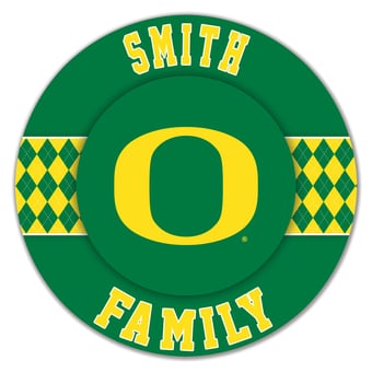 Oregon Ducks 16" Personalized Circle Wall Art