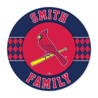 St. Louis Cardinals 16" Personalized Circle Wall Art
