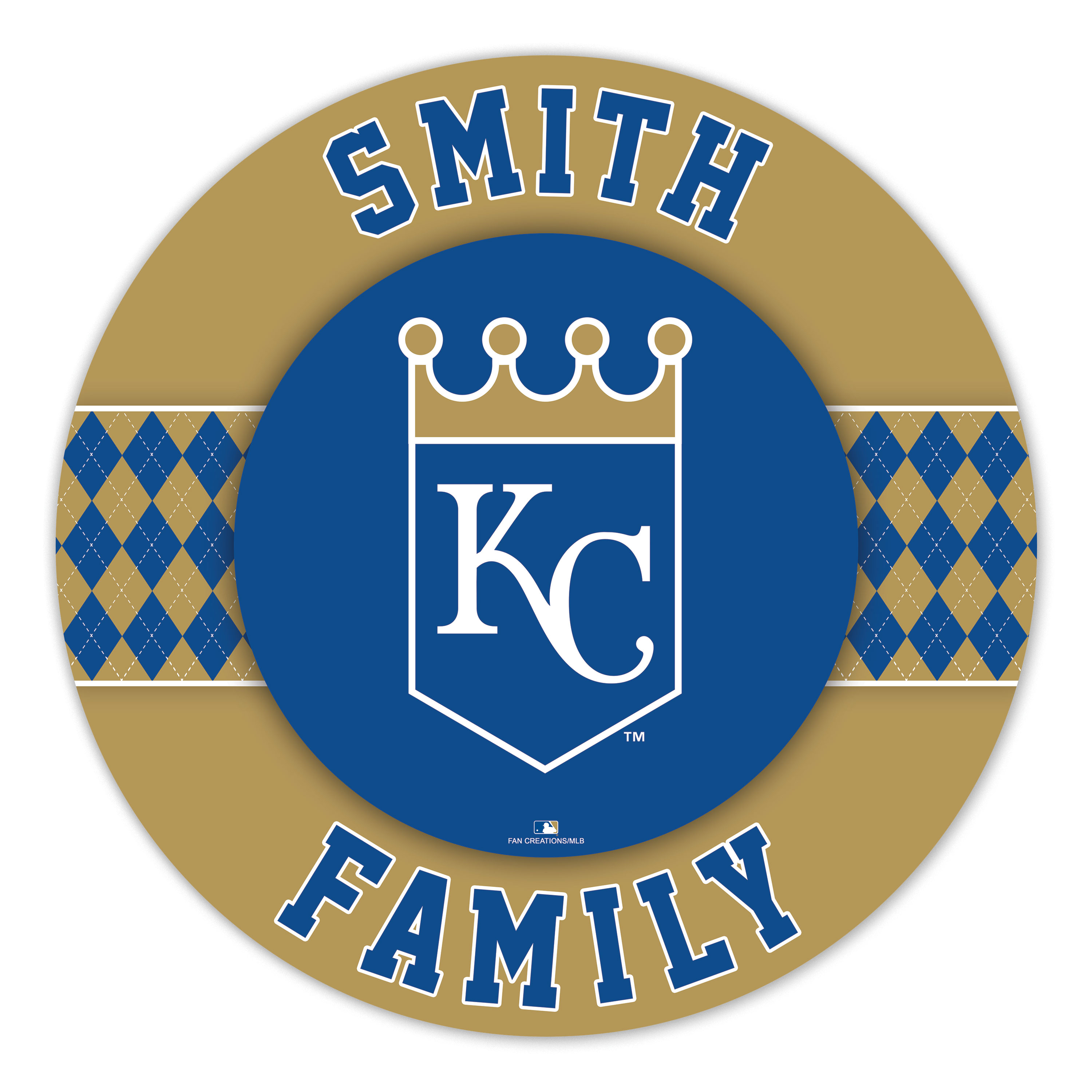 Kansas City Royals 16" Personalized Circle Wall Art
