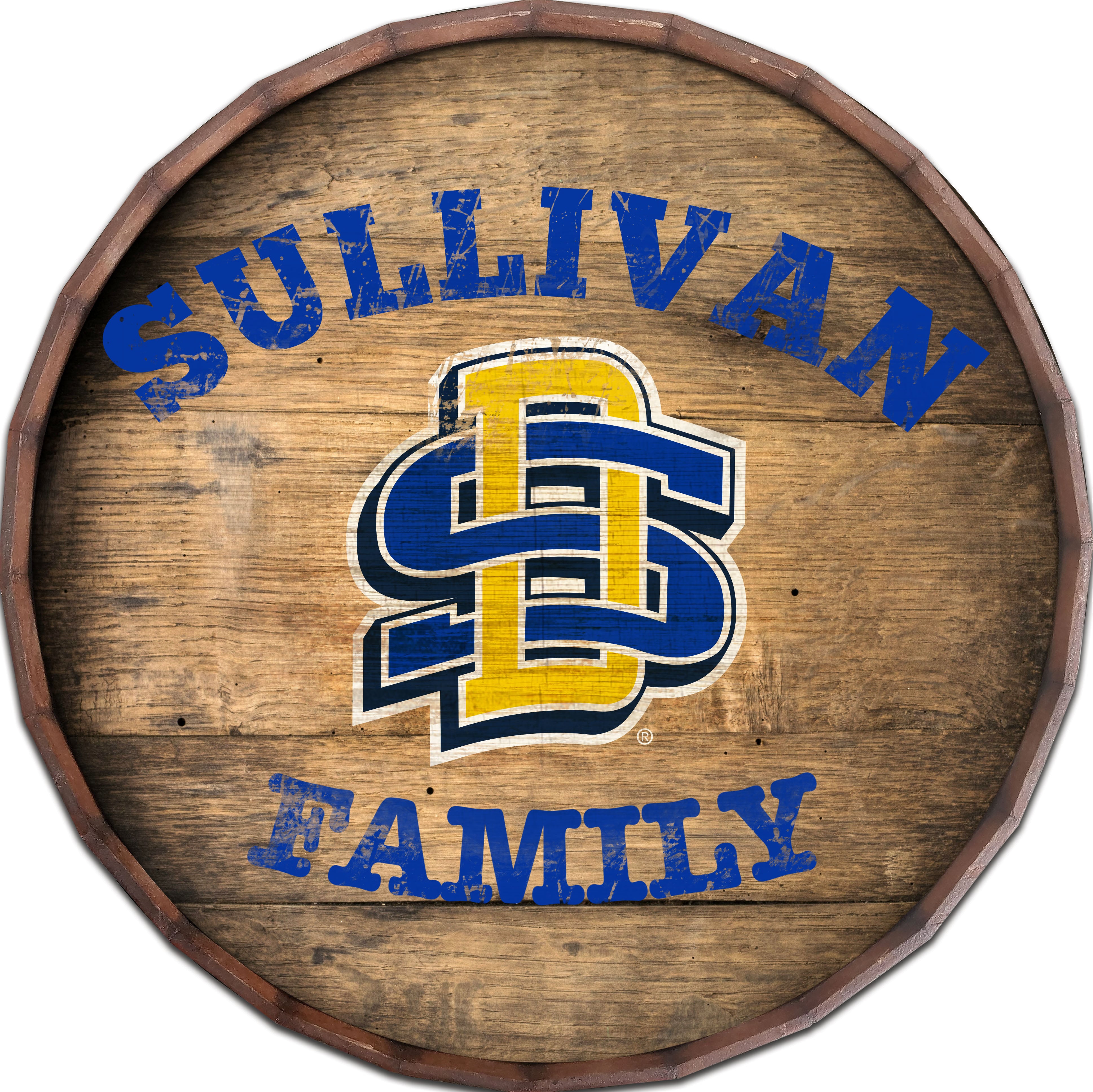 South Dakota State Jackrabbits 24" Personalized Barrel Top