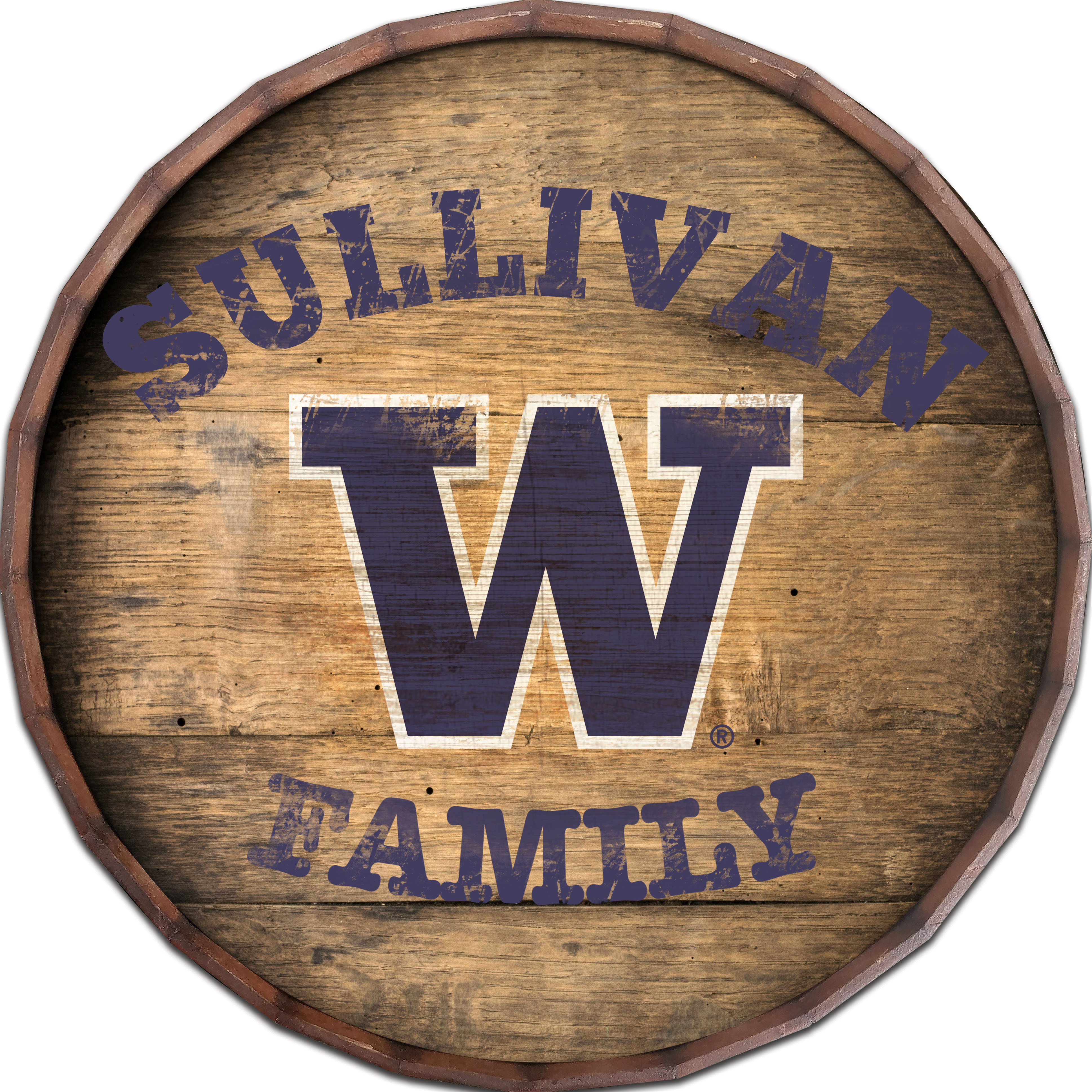 Washington Huskies 24" Personalized Barrel Top
