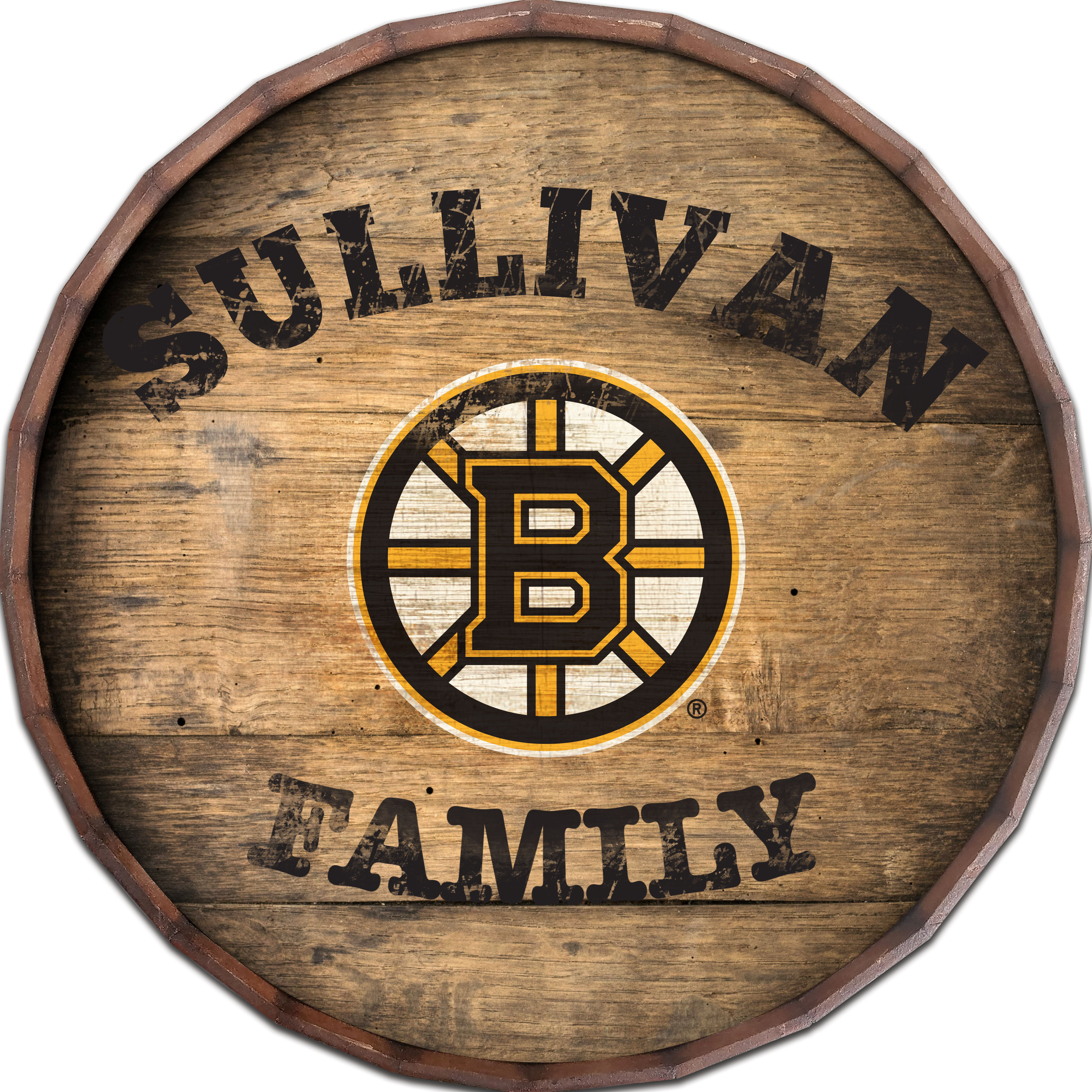 Boston Bruins 24" Personalized Barrel Top