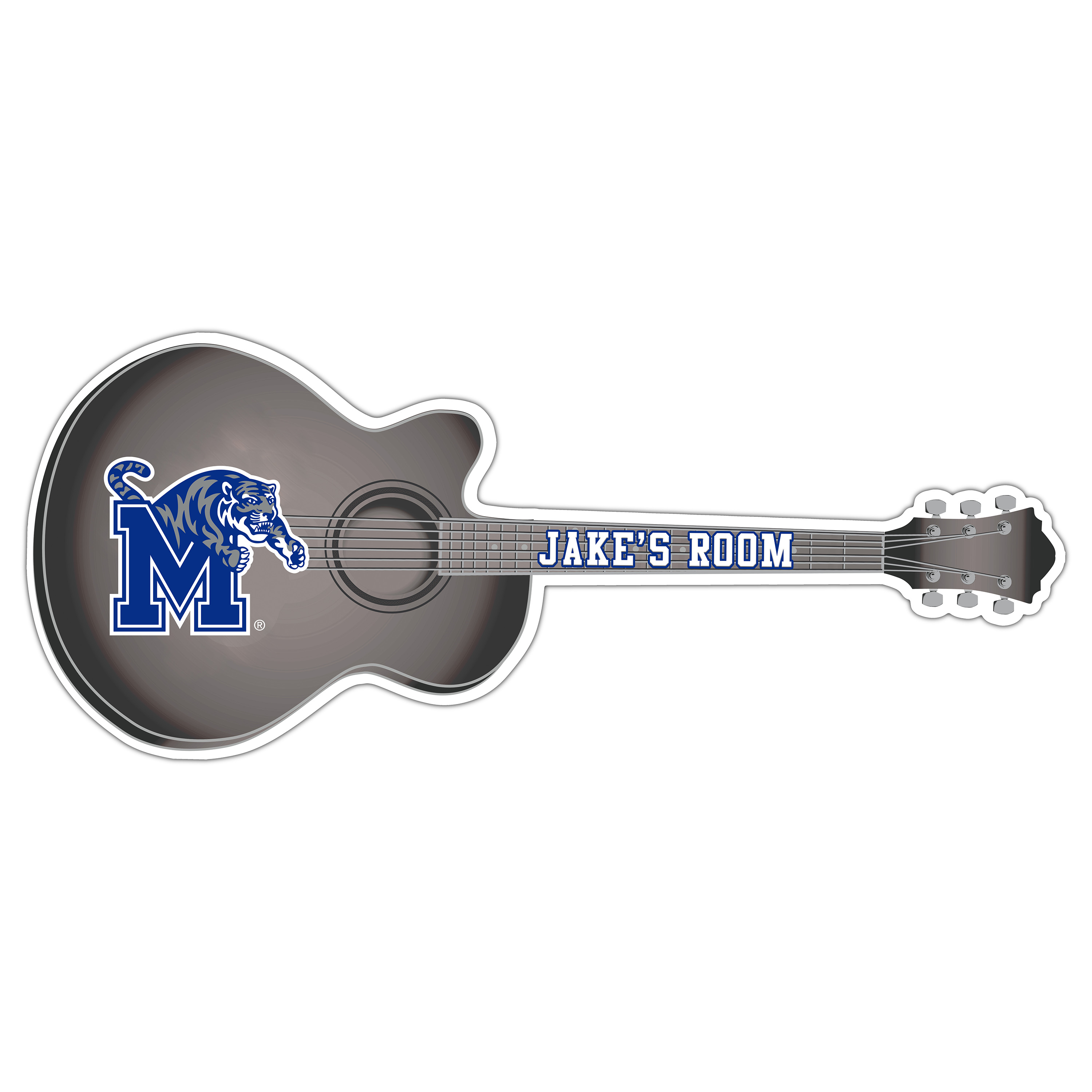 Memphis Tigers 24" Customizable Guitar Sign