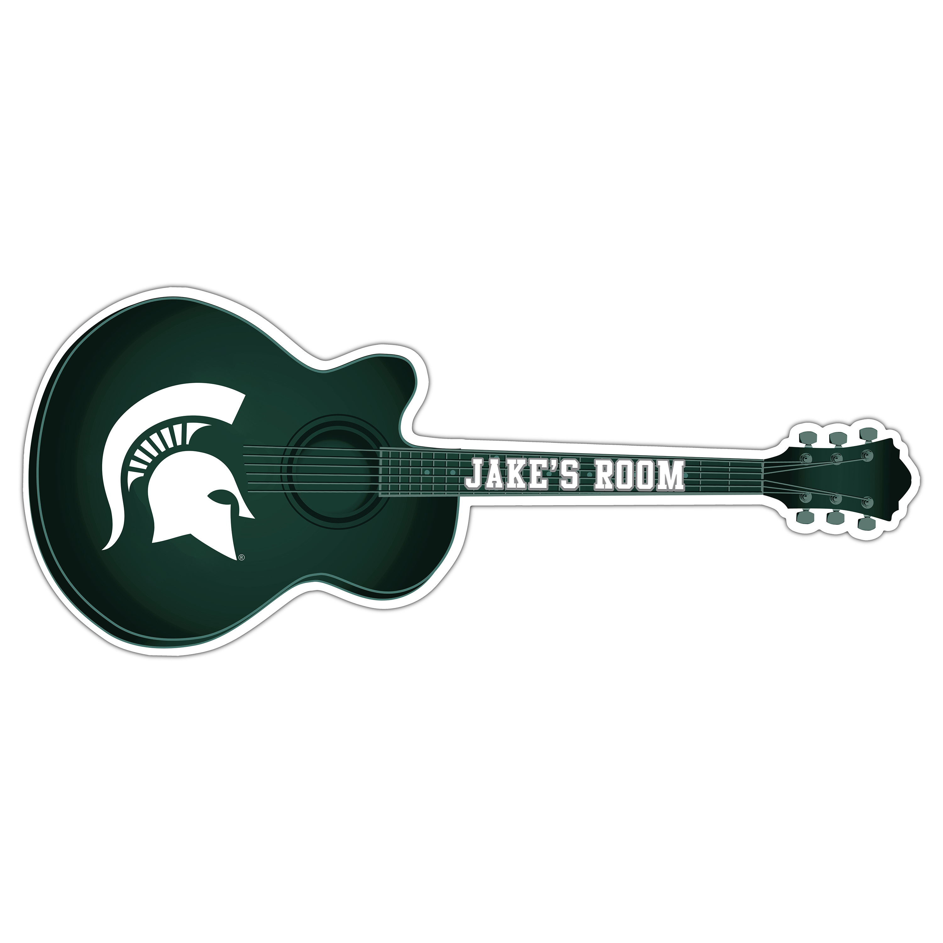 Michigan State Spartans 24" Customizable Guitar Sign
