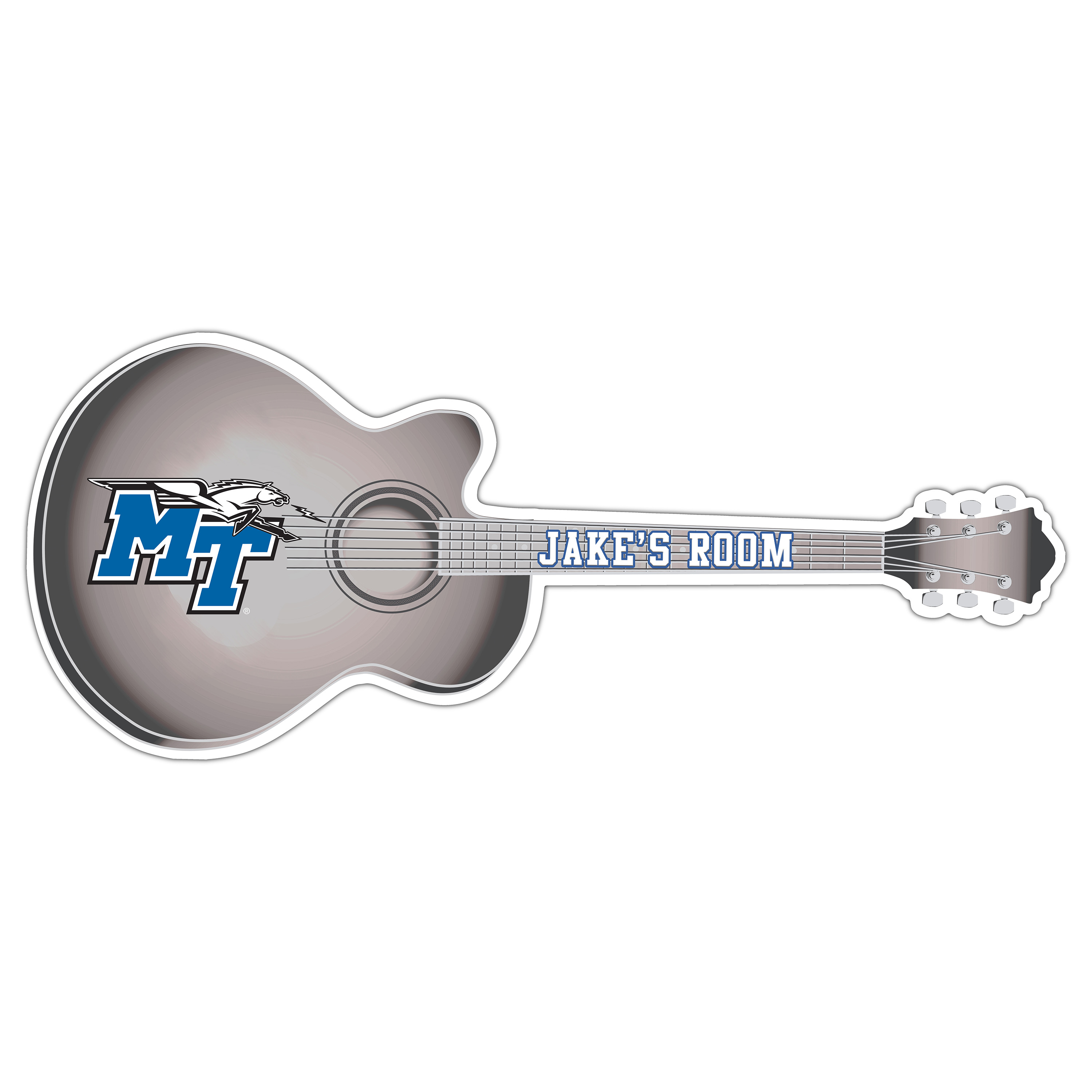 MTSU Blue Raiders 24" Customizable Guitar Sign