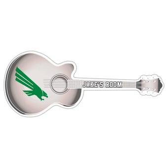 North Texas Mean Green 24" Customizable Guitar Sign