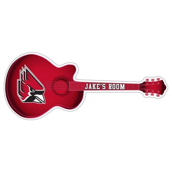 Ball State Cardinals 24" Customizable Guitar Sign